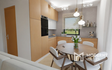 Na predaj priestranný 4-izbový bungalov s terasou v Hrnčiarovciach nad Parnou