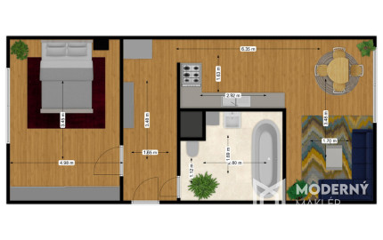 REZERVOVANÉ: Na predaj 1,5-izbový byt v centre Malaciek s investičným potenciálom