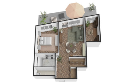 Na predaj 3-izbový investičný byt s predzáhradkou v Devínskej Novej Vsi