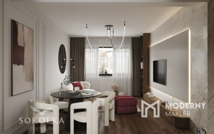 SOKOLKA Na predaj unikátny 3-izbový byt č. 1.02.A vo Zvolene