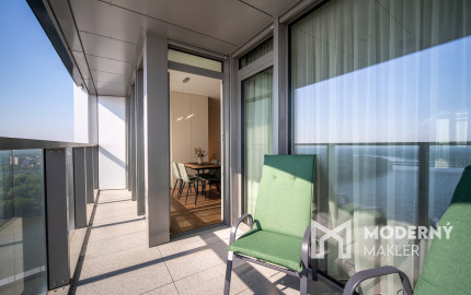 Na prenájom 2-izbový byt so šatníkom v Eurovea Tower – Bratislava