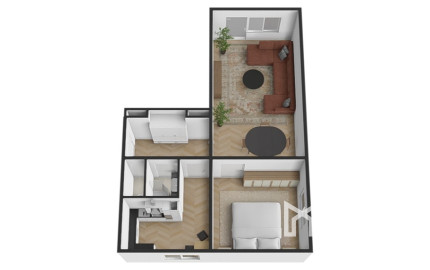 Na predaj 2 izbový byt v pôvodnom stave v meste Myjava