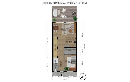 Predaj 4-izbová bytová jednotka v dvojdome v Lehniciach
