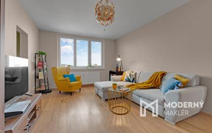 Moderný a svetlý byt, v ktorom je všetko pripravené na okamžité nasťahovanie.