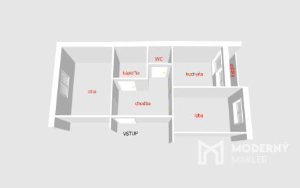 Rezervované...Exkluzívne na predaj pekný 2i byt- Bánovce n/B - ul. Lúčna , Dubnička