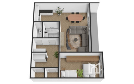 Na predaj 2-izbový byt s balkónom v Trenčíne - Juh I