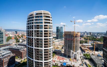 Na prenájom exkluzívny 2-izbový byt so šatníkom a panoramatickým výhľadom v projekte SKYPARK, Továrenská ulica