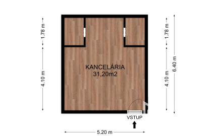 Na prenájom samostatná kancelária v centre Šamorína