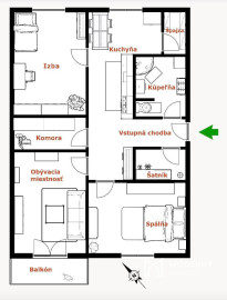 Exkluzívna ponuka 3 izb. veľkometrážného bytu v Bánovciach n/B s balkónom a pivnicou- SEVER