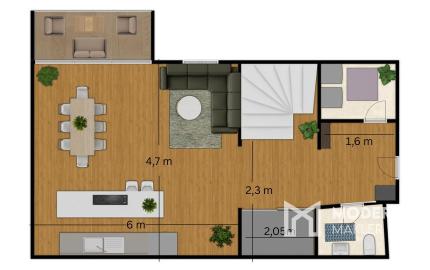 Na predaj štýlový 3-izbový mezonet v historickom centre Trnavy