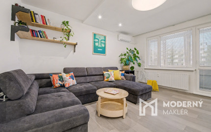 Na predaj kompletne zariadený 3-izbový byt v Petržalke