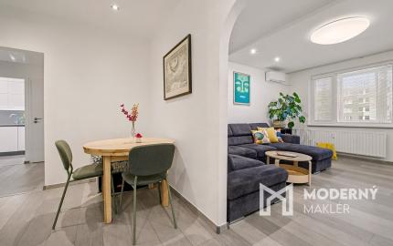 Na predaj kompletne zariadený 3-izbový byt v Petržalke