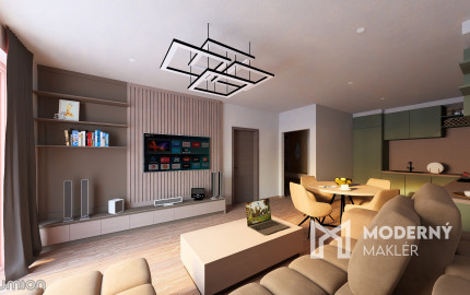 Na predaj skolaudovaný výnimočný 4-izbový byt s vlastnou záhradou vo Veľkom Orvišti