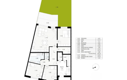 Na predaj skolaudovaný výnimočný 4-izbový byt s vlastnou záhradou vo Veľkom Orvišti