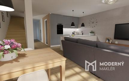 Predaj 4-izbová bytová jednotka v dvojdome v Lehniciach