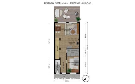 Predaj 4-izbová bytová jednotka v dvojdome v Lehniciach