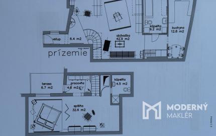 Na predaj netradičný loftový mezonet v srdci Starého Mesta