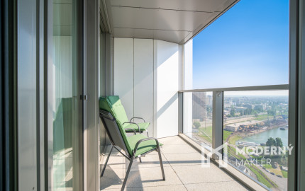 Na prenájom 2-izbový byt so šatníkom v Eurovea Tower – Bratislava