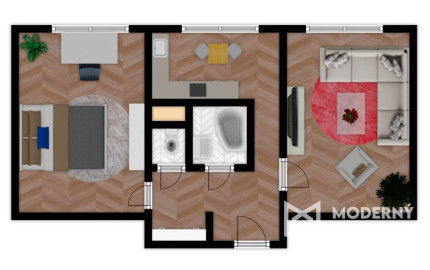 REZERVOVANÉ Na predaj 2-izbový byt s loggiou v Martine