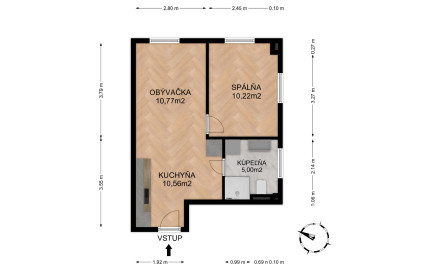 Na predaj investičný 2-izbový apartmán (nebytový priestor) v Bardejove s možnosťou prenosu DPH