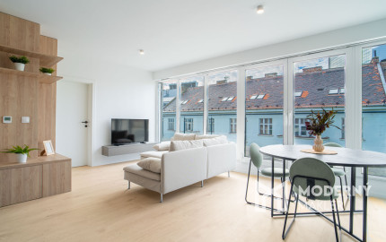 Na prenájom exkluzívny 2-izbový byt s terasou v centre Bratislavy