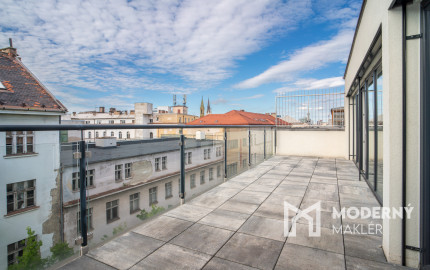 Na prenájom exkluzívny 2-izbový byt s terasou v centre Bratislavy