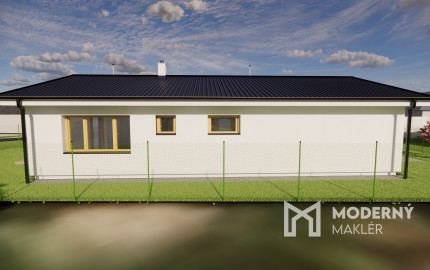 Na predaj 4-izbový bungalov TYP DOMU A  v obci Jelka