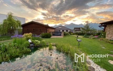 Na predaj dom snov–rodinné sídlo s jazierkom na kúpanie a panoramatickým výhľadom na Vysoké Tatry