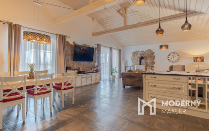 Na predaj exkluzívny rodinný dom s dvoj-garážou v podtatranskej obci Veľký Slavkov