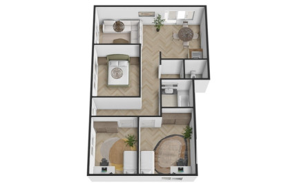 Na predaj príjemný 4-izbový byt so záhradou v Tomášove