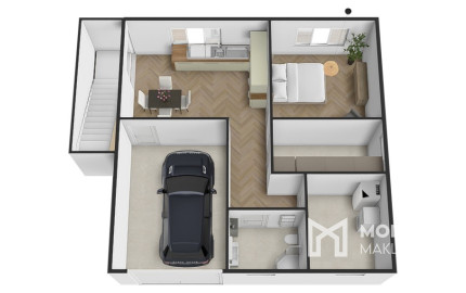 Na predaj rodinný dom s garážou v obci Šoporňa – štandard je zahrnutý v cene