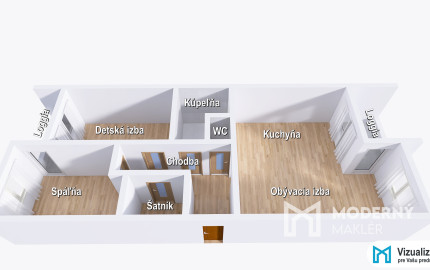 NA PREDAJ | 3-izbový byt s nadštandardnou výmerou v Trenčíne na ul. Liptovská