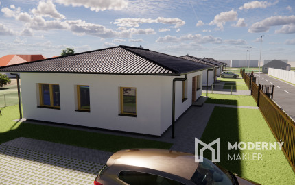 Na predaj 4-izbový bungalov TYP DOMU A  v obci Jelka