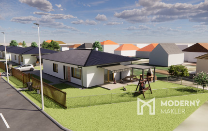 Na predaj 4-izbový bungalov TYP DOMU A  v obci Jelka