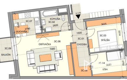 Na predaj zariadený 3-izbový byt s parkingom v Liptovskom Mikuláši