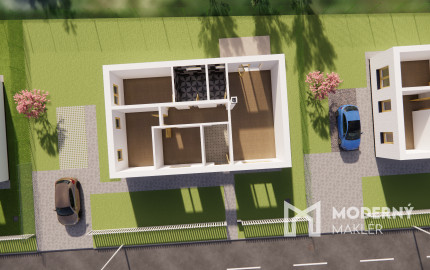 Na predaj 4-izbový bungalov TYP DOMU A  v obci Jelka