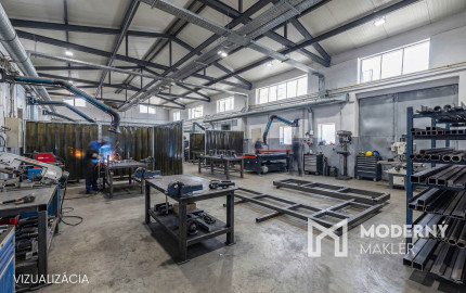 Na predaj výrobná hala s administratívnou časťou pri Lučenci