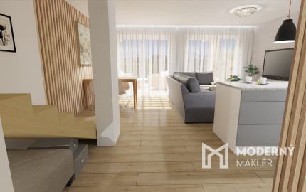 Na predaj 4 izbová bytová jednotka v dvojdome v Lehniciach