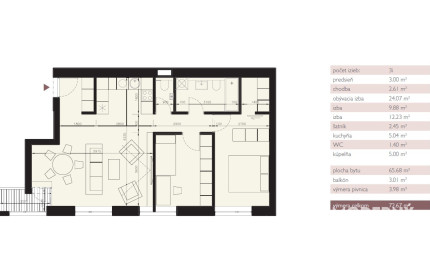 Na predaj moderný 3.izbový byt v Bratislave na Račianskej ulici.