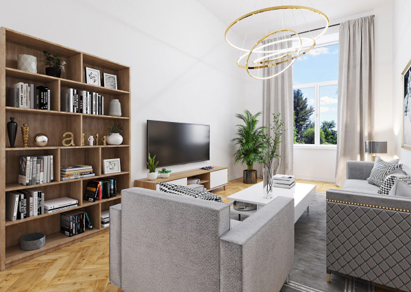 Na predaj priestranný 2,5-izbový byt v historickej budove Starého Mesta