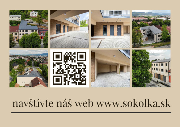 SOKOLKA Na predaj unikátny 3-izbový byt č. 1.02G vo Zvolene