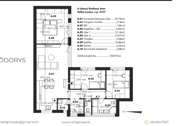 Na predaj pozemok s projektom a stavebným povolením v obci Veľké Leváre