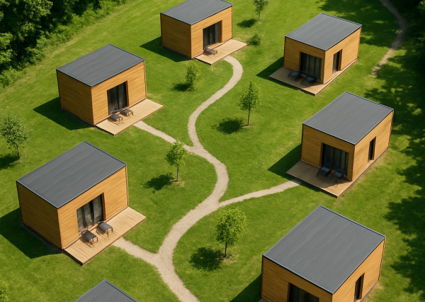 Na predaj pozemok s projektom výstavby chát v Modrovej