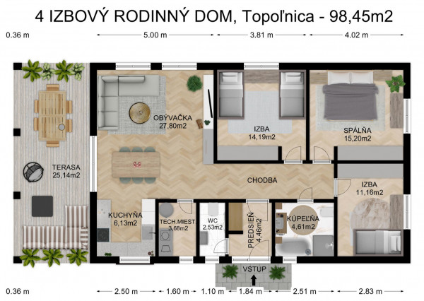 Na predaj rodinný dom v Topoľnici - kvalitné materiály, moderná lokalita