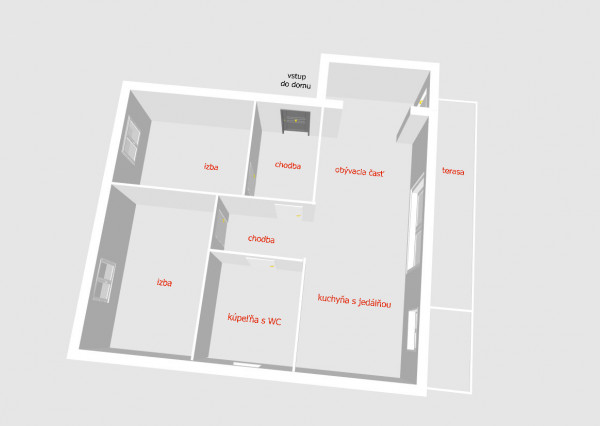 PREDAJ -Exkluzívna ponuka  3i RD - kompletná rekonštrukcia, terasa, pozemok 450m2 - Bánovcen/B / Biskupice