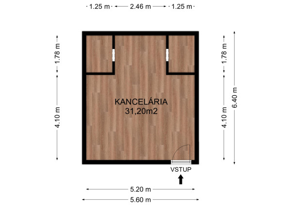 Na prenájom samostatná kancelária v centre Šamorína