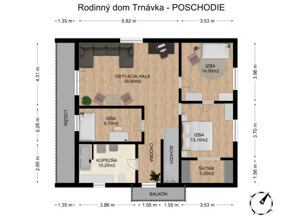 Na predaj rodinný dom s bazénom v Trnávke