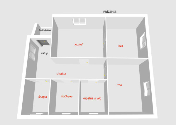 Exkluzívne na predaj 5i RD - Dolné Vestenice,s investičným potenciálom poz. 890 m2