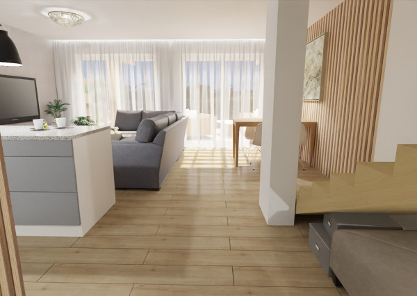 Predaj 4-izbová bytová jednotka v dvojdome v Lehniciach