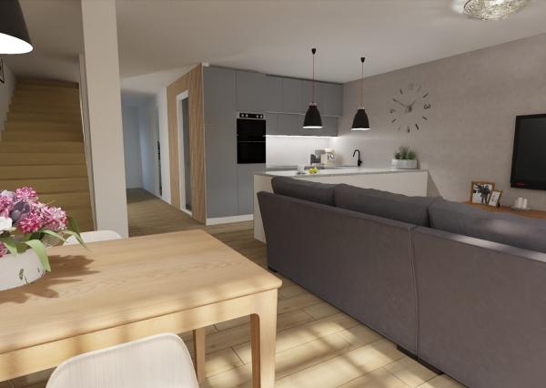 Predaj 4-izbová bytová jednotka v dvojdome v Lehniciach